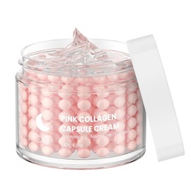 Pink Collage Capsule Face Cream,Moisturizer Capsule Facial Cream,Hydrating Night Face Cream Skincare 4.9 OZ