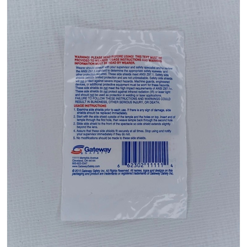 Gateway 1 Pair Gateway AT1 Side Shields Clear Slip On