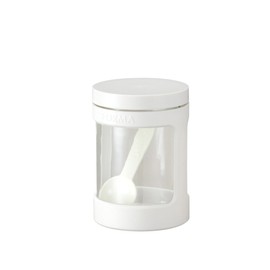 Asbel Glass Condiment Pot Mini "Forma" White 1130