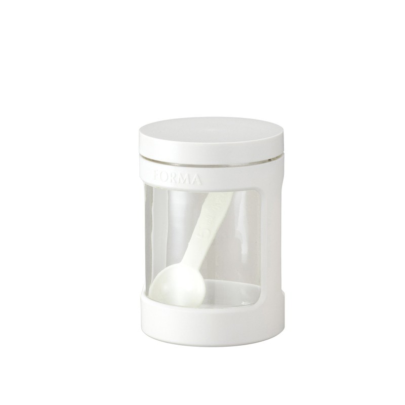Asbel Glass Condiment Pot Mini "Forma" White 1130