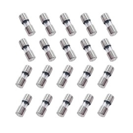 PENGLIN 20PCS Mini Glass Fuses Christmas Light Fuses 110V 125V 2.5A Slow-Blow Time Delay Fuse Light Strings Replacement Glass Cartridge Fuse 0.14 x 0.39 inch / 3.6 x 10 mm