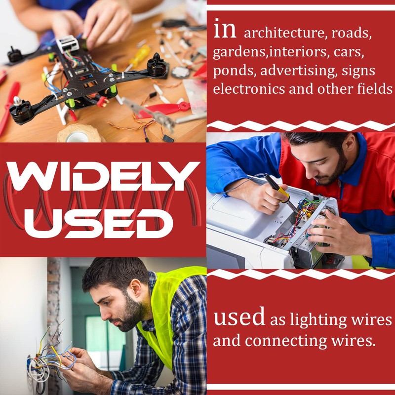 100FT 12 Gauge Wire, 2 Conductor Red & Black Electrical