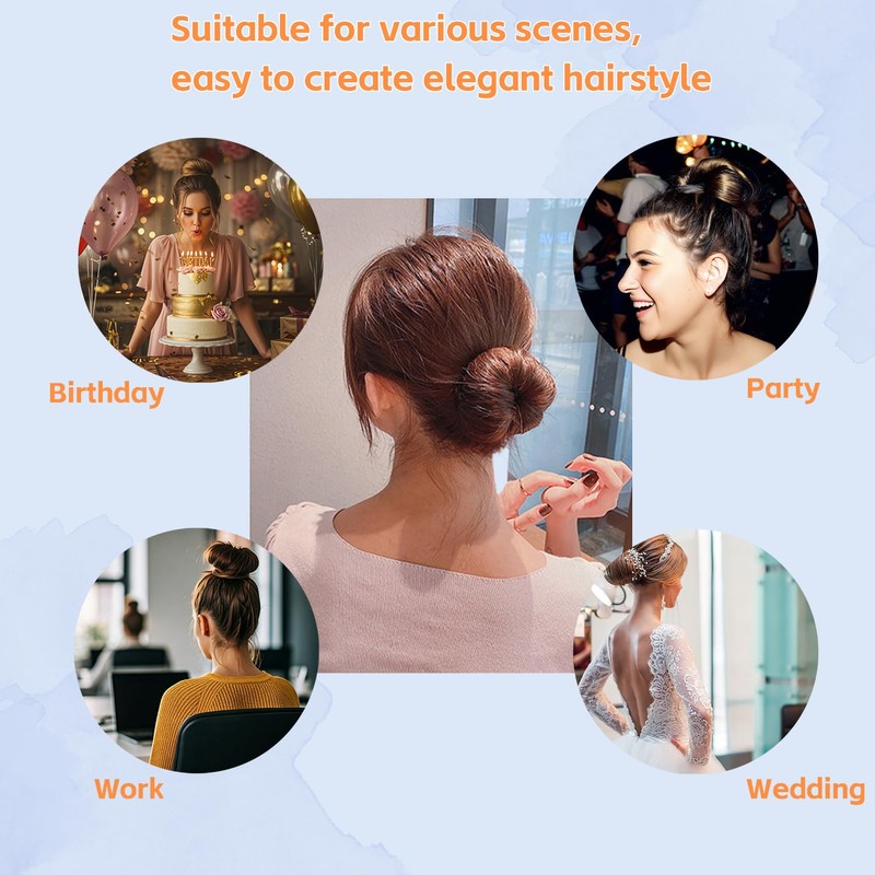 Hair Bun Maker, 2Pcs Hair Bun French Bun Makers for