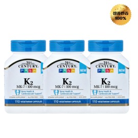 2+1 21st Sentry Vitamin K2 100mcg Veggie Capsules 110 tablets, 3 pcs / 2+1 21st센트리 비타민K2 100mcg 베지 캡슐 110정, 3개