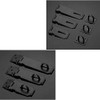 2Pcs 4" Black Heavy Duty Secure Door Latch Hasp and