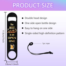 CHGCRAFT Retro Funny Quotes Bottle Opener 201 Stainless Steel Beer Bottle Openers Flat Bottle Opener for Bartender Kitchen Bar Restaurant Party Wedding Birthday, 7 Inch