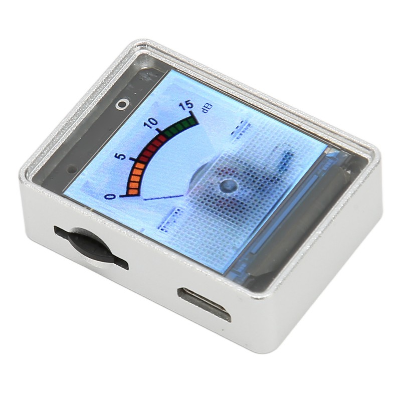 VU Meter Aluminium Alloy Shell 1.3 Inch Display Voice Activated
