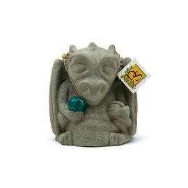 Meditating Buddha Dragon w/ Zen Sphere: Solid Durable Stone. Perfect for Home, Garden or Gift. Sealed for Outdoor Use. Handcrafted in USA (Antique)