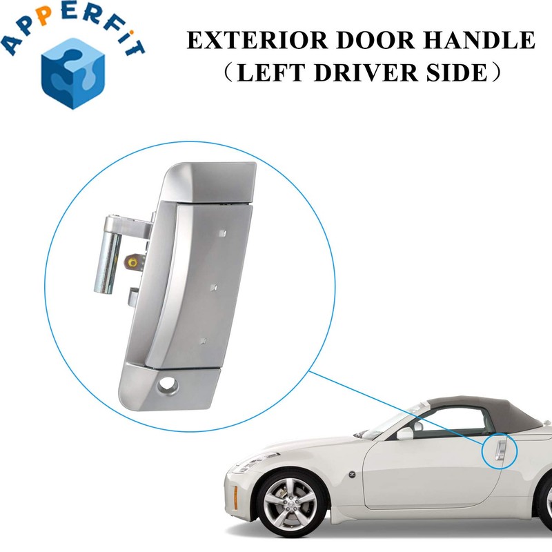 APPERFiT Exterior Door Handle Left Driver Side for 350Z 2003