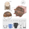 Rustic Wooden Coasters with Stand (Set of 4) - Handmade