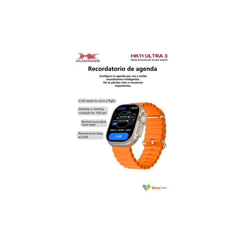 Smartwatch Hk11 Ultra3 2026 Premium Amoled 49mm Titanio Deepseek Ai
