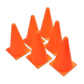 Cannon Sports Training Cones - Agility Field Marker Set for Soccer, Basketball, Football, Hockey & More (6, 9, 12, 18-inch) - Multi-Sport Field Marker Set for Drills & Games (6-Pack) (9 in., Orange)