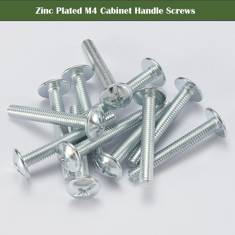 AMLOOPH M4 Door Knobs Cabinet Handles Screws, 12 Pack Kitchen