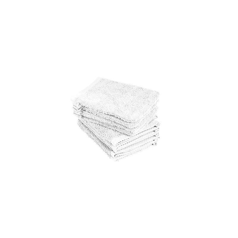 Pack of 10 Wash Mitts, 15 x 21 cm, 100%