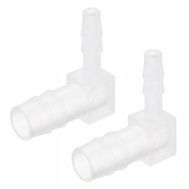 sourcing map Barb Hose Fitting, 5mm to 9mm Barbed Dia. Plastic Elbow Coupler Reducer Quick Connector Adapter, Pack of 2