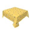 Summer Outdoor Tablecloth Square 54x54 Inch,Mustard Yellow Bee Table Cloth,Stain