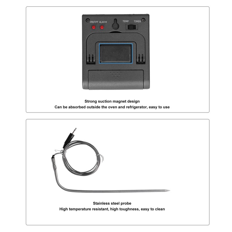 Magnet Design Barbecue Thermometer Food Meat Temperature Meter with Alarm