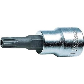 Koken 3/8 (9.5 mm) SQ. Anti-bulging Torx Bit Socket, Total Length: 2.0 inches (50 mm), T20H, 3025.50-T20H