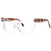 Zeelool Retro Cat Eye Blue Light Blocking Glasses ZJGA747707-01B Crystal