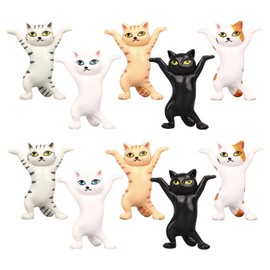 10 Pieces of Cartoon Cat Ornaments, Interesting Ornaments, Cute Cat Ornaments, Creative Decorations, Home Decoration Ornaments, Desktop Decorations