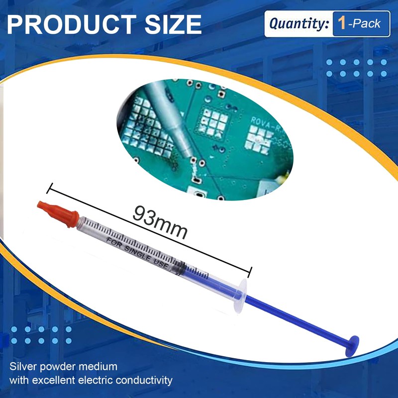 KINGTAIXI Nadhesive Paint Pen,0.7ml Conductive Silver Paste, Adhesive Paint Pen