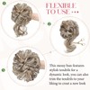 FeidyLong 2PCS Messy Bun Hair Piece Tousled Updo with Tendrils