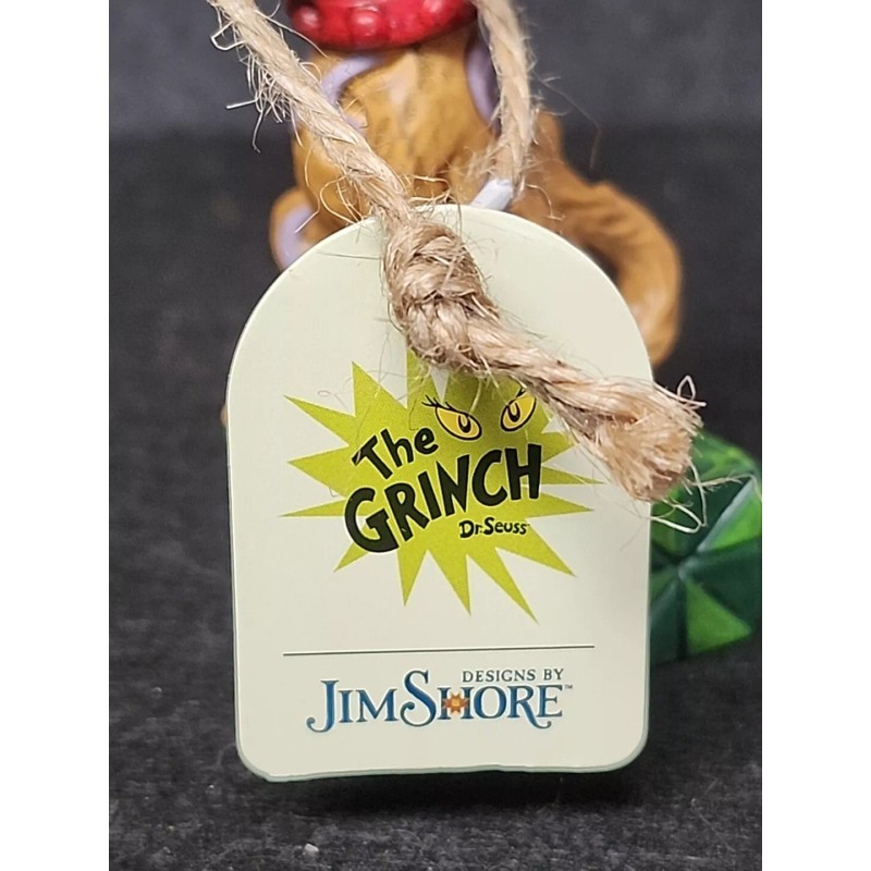 Jim Shore Dr Seuss Max The Dog Wear Santa Hat