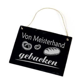 Sign "Von Meisterhand gebacken - Bäckerei Slate 22 x 16 cm Dekolando