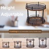 2-Tier Lazy Susan Spice Rack Organizer, Height Adjustable Rotating Turntable