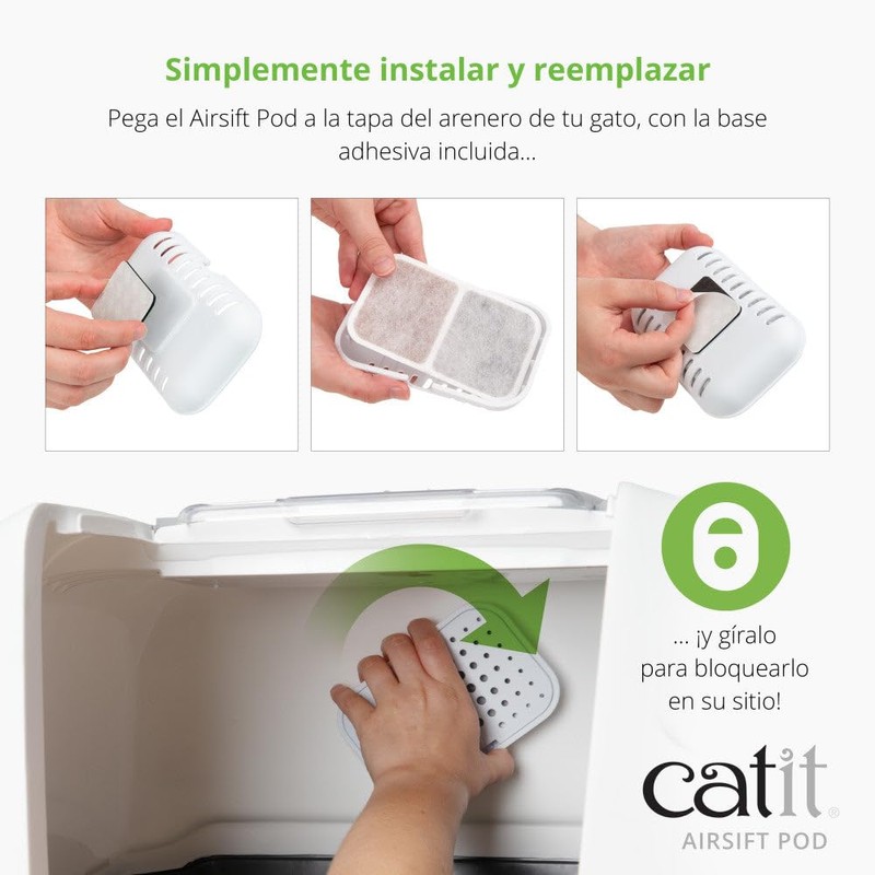 Catit Airsift Pod, Reduces Cat Litter Box Odours