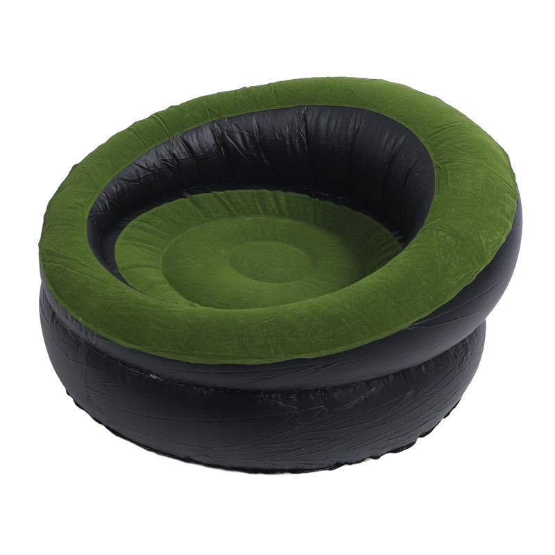 Inflatable Couch PVC Flocking Portable Ergonomic Blow Up Sofa Chair