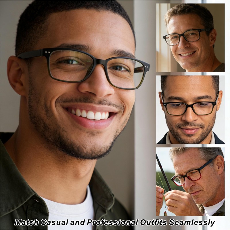 STARTONYOU Reading Glasses 3 Pack Anti-Blue Light Readers for Men