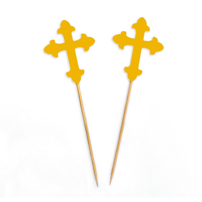 Darling Souvenir, Christening Baptism Cupcake Toppers, Dessert Decorations - Pack