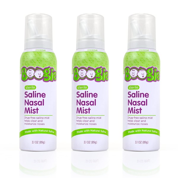 Boogie Mist Baby Saline Nasal Spray, Allergy Relief, Nasal Decongestant,