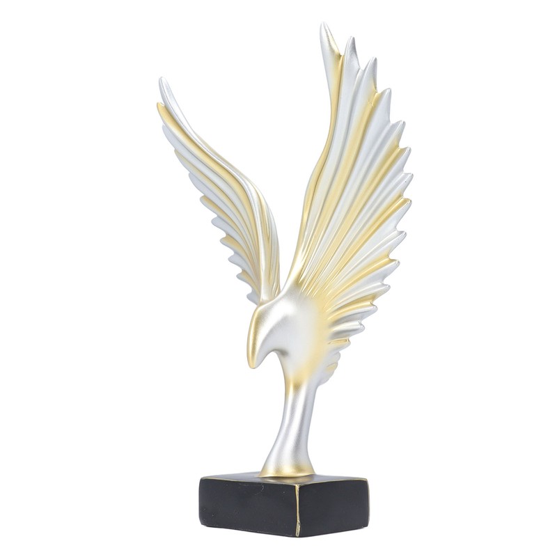 Eagle Abstract Figurine Decorative Resin Geometric Surface Animal Wing Sculpture
