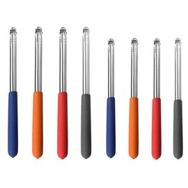 Pack of 2 120 cm Telescopic Flagpole, Handheld Telescopic Flagpole, Stainless Steel, Extendable Portable Flagpole for Travel Guides and Pointers (Random Colour)