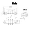 2 Pair Magnetic Pogo Pin Connector, 2/3/4/5P 2A Pogopin Magnetic