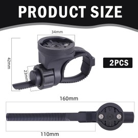 STFALI Pack of 2 Bicycle Mount for Garmin Edge Edge 130, 530, 540, 800, 830, 840, 1000, 1030, 1040 Plus, Adjustable Stem Mount