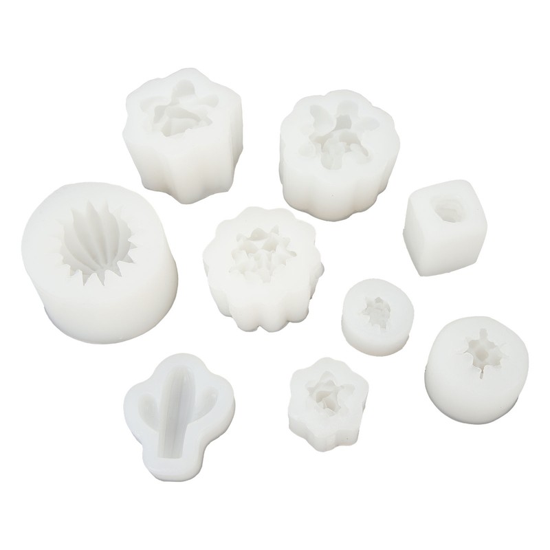 9Pcs Succulent Silicone Mold Soft Flexible Easy Release Easy to