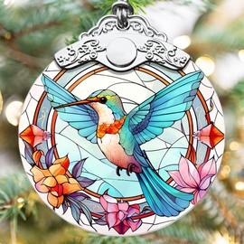 Christmas Ornament, Touber Hummingbird Hanging Ornament, Christmas Hummingbird Decorations, Ornaments for Christmas Tree, Christmas Tree Decorations - Pattern C