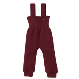 disana Knitted bib shorts, 100% organic merino wool GOTS, IVN Best | with high waistband | newborn baby toddler child unisex | made in Germany, Blackcurrant
