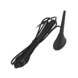 HEROFFIX 1 Pc Signal Antenna Mount 3.5" Car Radio Aerial with 137.8" Cable Black Rubber ABS Metal