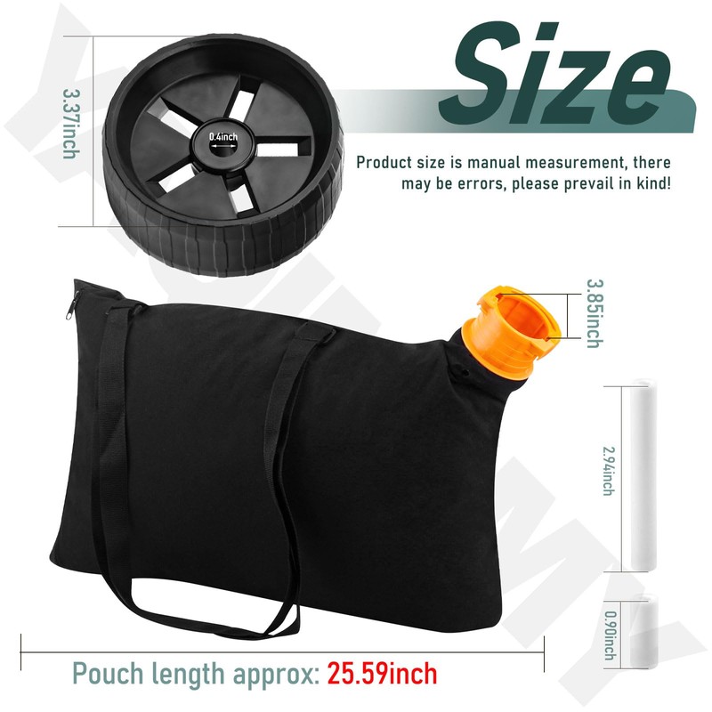 50026858 Trivac Leaf Collection Bag W/Replacement Wheel Assembly Compatible with