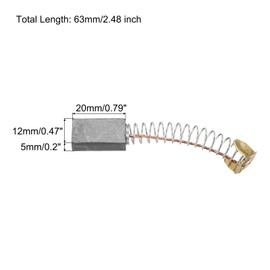 PATIKIL Carbon Brushes 0.79x0.47x0.2 inch for Electric Motors Power Tool Angle Grinder Table Saw Spare Part Repair, 6 Pack