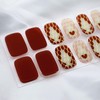 Red and Pink Honeycomb Heart PatternNail Strips