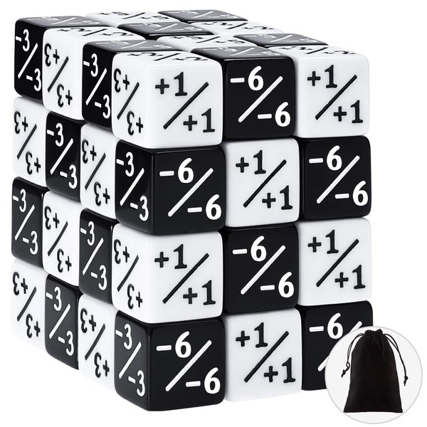 Sumind 48 Pcs Dice Counters Token Dice Loyalty Dice D6 Dice Cube Compatible with MTG, CCG, Card Gaming Accessory