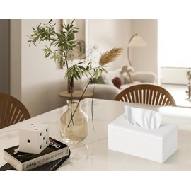 Colylan Tissue Box Cover Rectangular Tissue Box Holder for Bathroom (Beige)