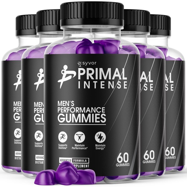 (5 Pack) Primal Intense Gummies, Official Primal Intense Gummys for