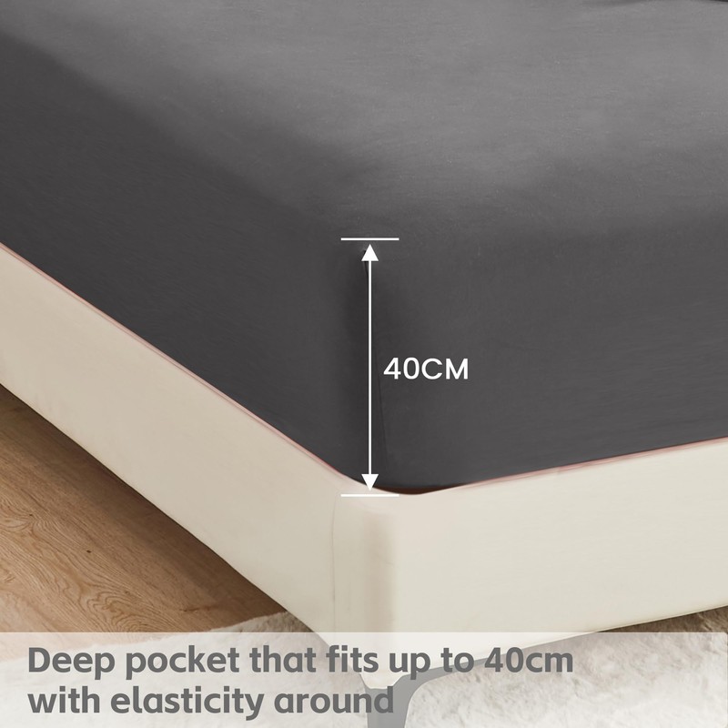 LINENOVA King Single Fitted Sheet – Ultra Soft 1800TC Double