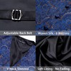 Barry.Wang Men Vest Set Paisley Floral Silk 5PCS Waistcoat Tie